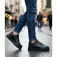 BA0802 BOA Siyah Renk Siyah  Yüksek Taban Erkek Günlük Ayakkabı