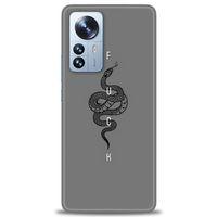 Xiaomi Mi 13 Pro Kılıf HD Baskılı Kılıf - Siyah Yılan + Tam Ekran Koruyucu