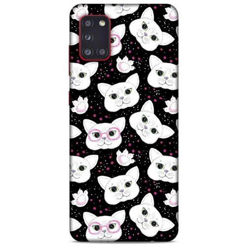 Lopard Samsung Galaxy A31 Uyumlu Kılıf Kediler (30) Silicone Case Patiler
