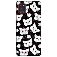 Lopard Samsung Galaxy A31 Uyumlu Kılıf Kediler (30) Silicone Case Patiler