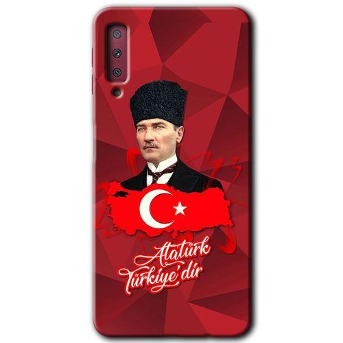 Samsung Galaxy A7 2018 Kılıf HD Desen Baskılı Arka Kapak - Atatürkiye