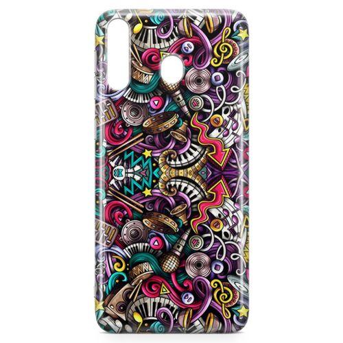 Samsung Galaxy M30 Kılıf Youtuber Doodle Arka Kapak Koruma Desenli Full Koruyucu