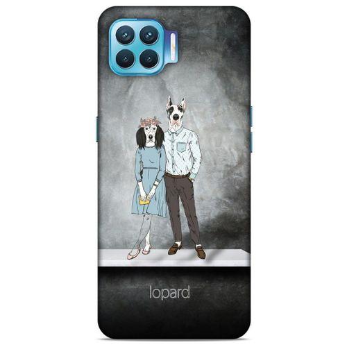 Oppo Reno 4 Lite Kılıf FunnyMaX (46) Core Armor Kılıf Antrasit Köpek