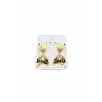 Taşlı Küpe - Altın