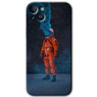 Potkal Hediye Fabrikası iPhone 14 Plus HD Baskılı Kılıf + 9D Tam Ekran Koruyucu - Smoke Astronot