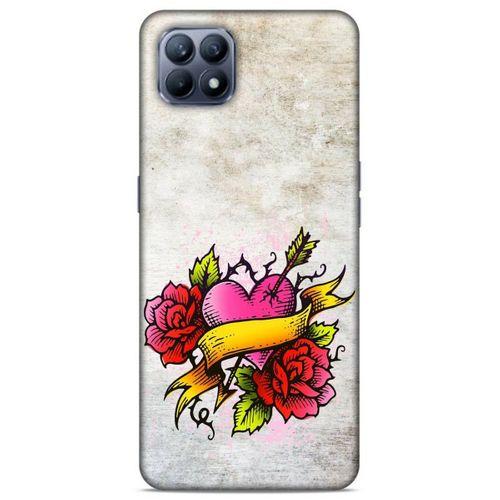 Lopard Huawei P40 Lite Uyumlu Kılıf Tattoo's (12) Koruyucu Silikon Gri Pembe