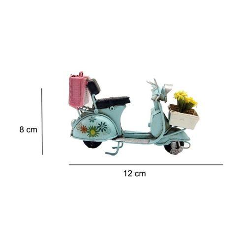 Dekoratif Metal Scooter Önü Sepetli