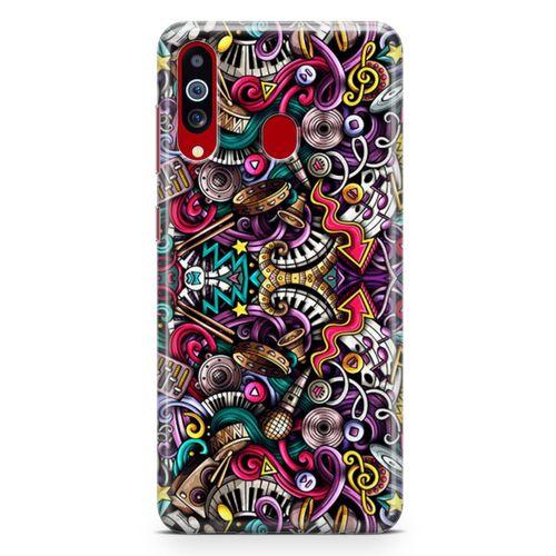 Samsung Galaxy A20s Kılıf Youtuber Doodle Arka Kapak Koruma Desenli Full Koruyucu