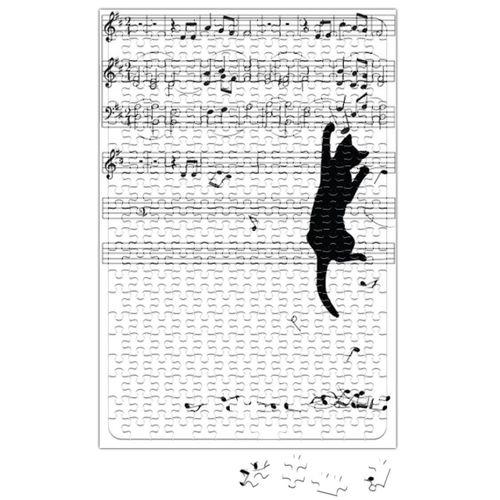 Müzik Notalı Kedi Puzzle 240 Parça Yapboz