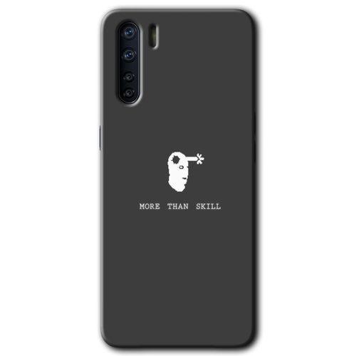 Oppo A91 Kılıf HD Desen Baskılı Arka Kapak + Temperli Cam - Headshot