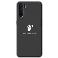 Oppo A91 Kılıf HD Desen Baskılı Arka Kapak + Temperli Cam - Headshot