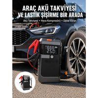 Araç İçin 4 Fonksiyonlu Akü Takviye Ve Lastik Şişirme Cihazı Yeni Nesil