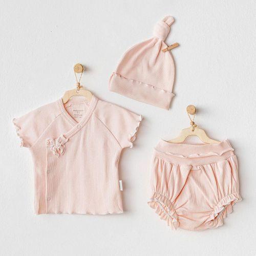 Andywawa Andywawa AC25899 3'Lü Basic Bebe Takım Salmon