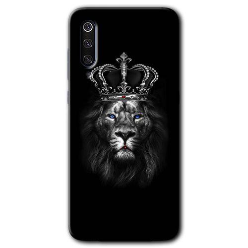 MRCİLETİSİM Xiaomi Mi 9 SE Kılıf Baskılı Kapak - King Lion + 5D Tam Kaplayan Cam