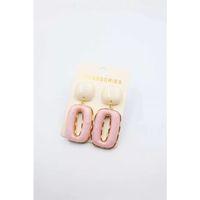 Taşlı Küpe - Pembe