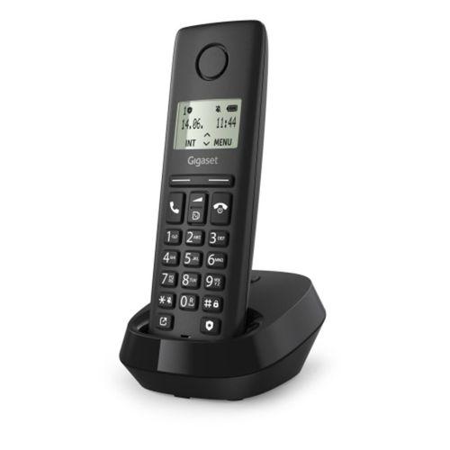 GIGASET PURE 100, Dect Telefon, Siyah, 14 Saat Konuşma, 180 Saat Bekleme, 50 Kişilik Rehber