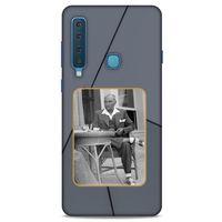 Samsung Galaxy A9 2018 Kılıf Atatürk (31) TPU Kılıf Koyu Gri