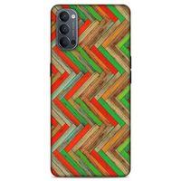 Lopard Oppo Reno 4 Uyumlu Kılıf Wood'X (34) Slim Armor Kılıf Desenli