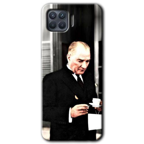 Oppo Reno 4 Lite Kılıf HD Baskılı Desen + Hayalet Cam Yandan Görünmez