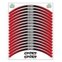 SEVGENT Kırmızı Siyah Sport Reflektörlü 1 Set Jant Şeridi