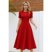 Kadın Kısa Kollu Bisiklet Yaka Maksi Boy Ithal Krep Elbise