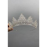 Alye Zirkon Taşlı Gelin Tacı