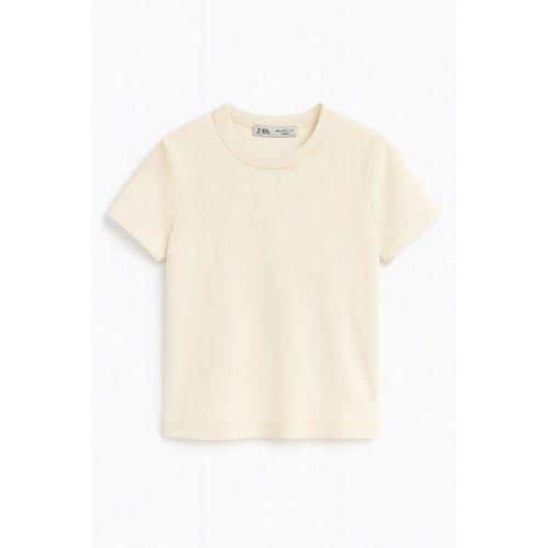 Crop Kısakollu Body Ekru Renk