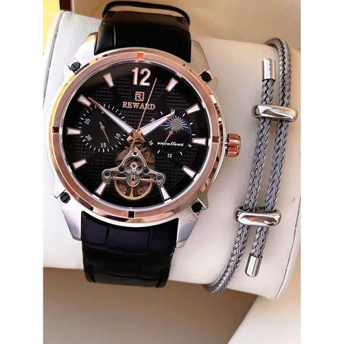 Reward İtalyan Bileklik Hediyeli Deri Kordon Otomatik Mekanizma 5 Atm Erkek Kol Saati W.145529.1