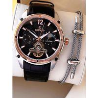 Reward İtalyan Bileklik Hediyeli Deri Kordon Otomatik Mekanizma 5 Atm Erkek Kol Saati W.145529.1