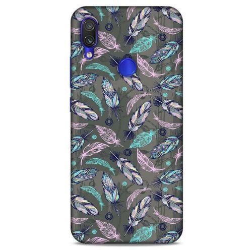Xiaomi Redmi Note 7 Pro Kılıf Desenli Özel Seri Tüyler (6) Silikon Kılıf
