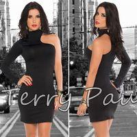 B101061 Asimetrik Mini Elbise