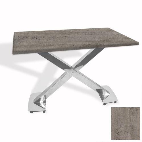 Dockers İks Masa Kromnikel (80x120 - Werzalit, Allzalit yada Wermodin Tabla) - Kahve Oxid