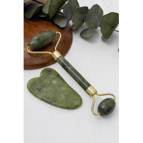 Jade Roller Gua Sha Taşı Seti