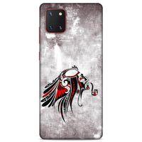 Lopard Samsung Galaxy Note 10 Lite Uyumlu Kılıf Tattoo's (43) Thin Fit Kılıf Pipolu Kızılderili