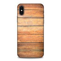Lopard Apple Iphone X Uyumlu Kılıf Wood'X (13) Silikon Kap Baskılı