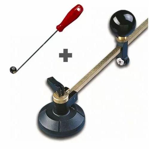 Menfez Açma Seti - Cam Kesme Pergeli 40 Cm + Küre Cam Tokmağı