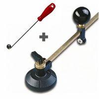 Menfez Açma Seti - Cam Kesme Pergeli 40 Cm + Küre Cam Tokmağı