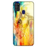 Lopard Samsung Galaxy M21 Uyumlu Kılıf Manipülasyon ☻ (35) Fit Design Kılıf Baskılı