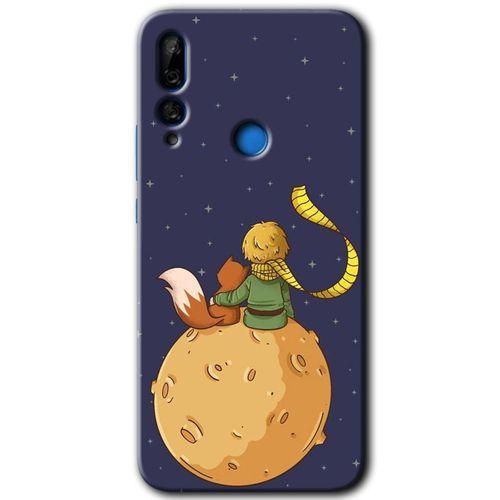 MRCİLETİSİM Huawei Y9 Prime 2019 Kılıf HD Desen Baskılı Arka Kapak + Temperli Cam - Küçük Prens