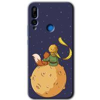 MRCİLETİSİM Huawei Y9 Prime 2019 Kılıf HD Desen Baskılı Arka Kapak + Temperli Cam - Küçük Prens