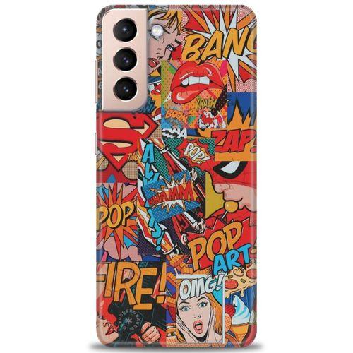 Samsung Galaxy S21 Plus Kılıf HD Baskılı Kılıf - Cartoons + Tam Ekran Koruyucu