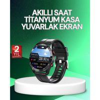 Akıllı Saat Titanyum Kasa Yuvarlak Ekran Alarm Uyku Ve Sağlık Takibi Titreşimli