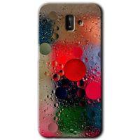 MRCİLETİSİM Samsung Galaxy J6 Plus Kılıf Baskılı Kapak - Wet Bubbles + 5D Tam Kaplayan Cam