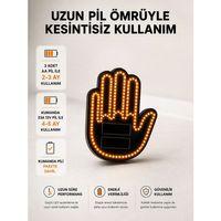 Pilli Led Işık Araç Camı İçin Uzaktan Kumandalı El Simgesi