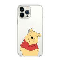 iPhone 14 Pro Max Uyumlu Sevimli Winnie Desenli Şeffaf Silikonlu Telefon Kılıfı