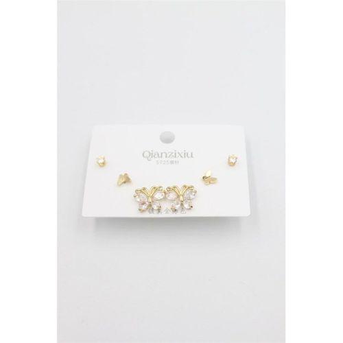 Çoklu Set Küpe - Altın