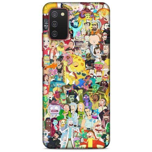 Samsung Galaxy A02s Uyumlu Kılıf Rick And Morty (36) Glitter Kılıf Cop Morty