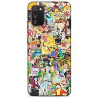 Samsung Galaxy A02s Uyumlu Kılıf Rick And Morty (36) Glitter Kılıf Cop Morty