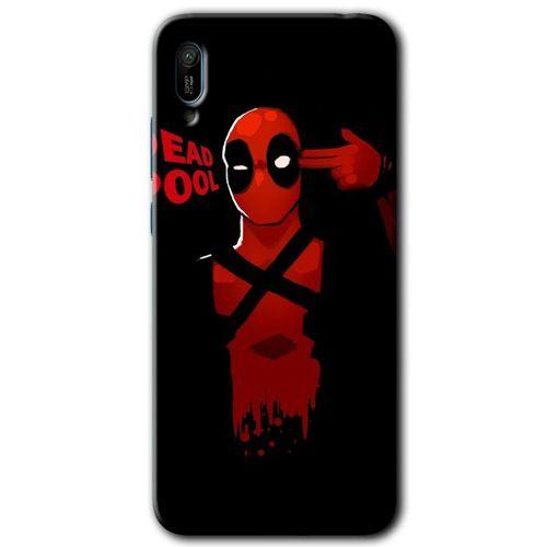 Huawei Y6 2019 Kılıf HD Desen Baskılı Arka Kapak + Temperli Cam - DeadPool 4