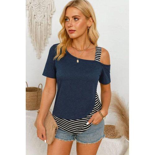 Kadın Kısa Kollu Omuzdan Askılı Viskon Bluz